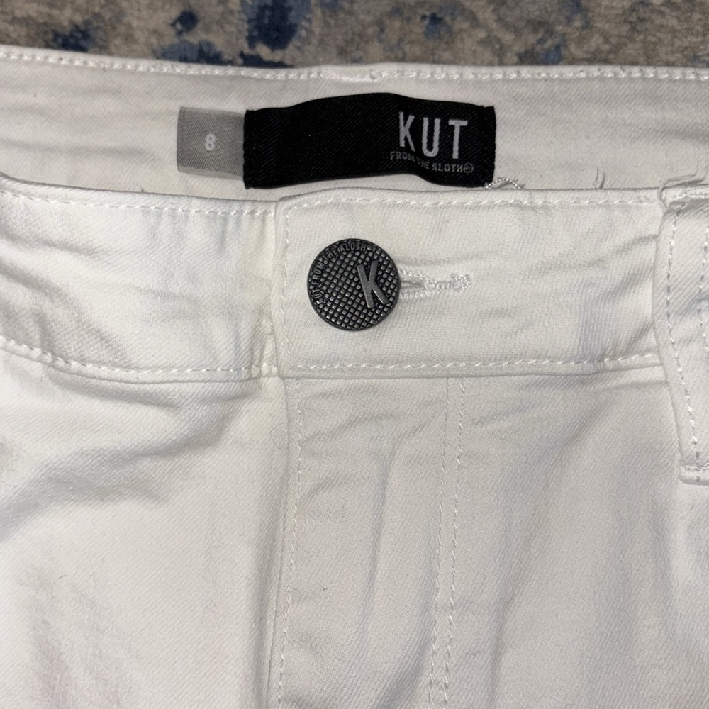Kut from the Kloth White Straight Leg crop Jeans - Picture 5 of 8